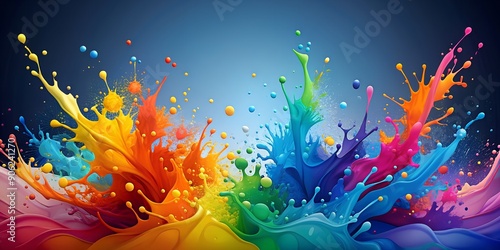 abstract background with splashes Generative By AI