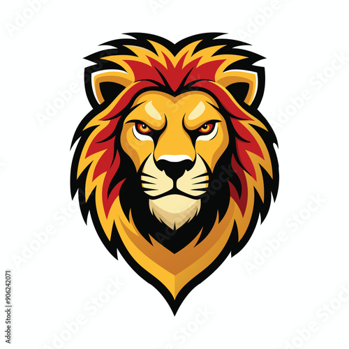 Lion head vector logo design