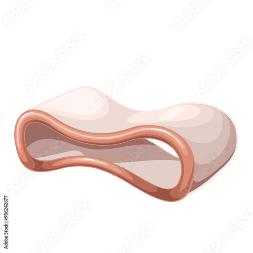 Cat house, cartoon animals toy bed of wave shape. Funny cat or small dog bed, kitty care accessory for comfortable sleep and fun games, cartoon furniture in pets owners house vector illustration