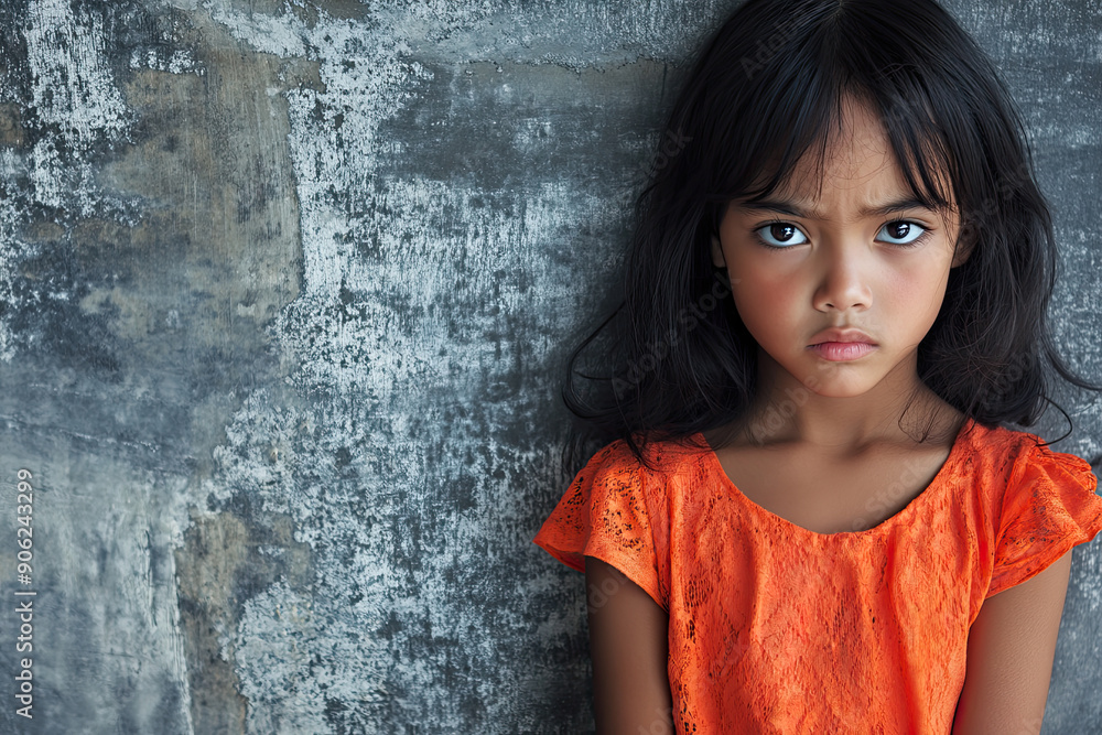 Sad expression, child model shoot, clean background, looking sad, sadness depressed upset mood, generated ai Sad expression, child model shoot, clean background, looking sad, sadness depressed upset mood, generated ai