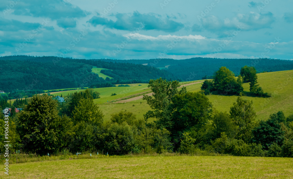 Bieszczady mountains in a beautiful setting of clouds Bieszczady mountains in a beautiful setting of clouds