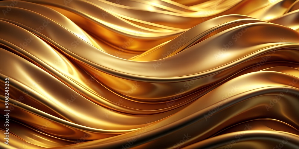 Abstract Luxury Golden Background Resembling Water Waves or Fabric Folds AI Generative Abstract Luxury Golden Background Resembling Water Waves or Fabric Folds AI Generative