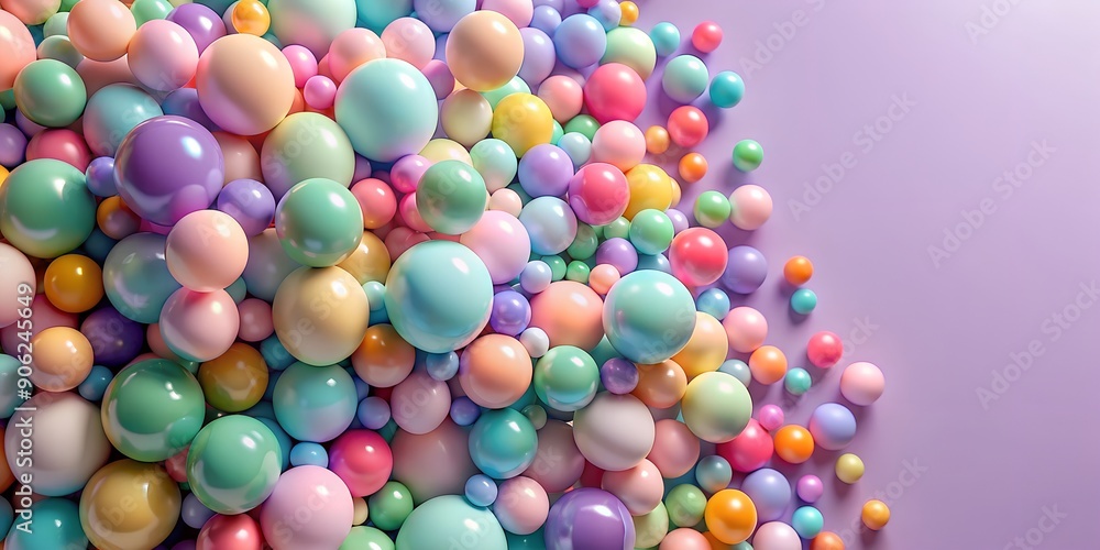 Abstract pastel background with colorful balls Generative By AI Abstract pastel background with colorful balls Generative By AI