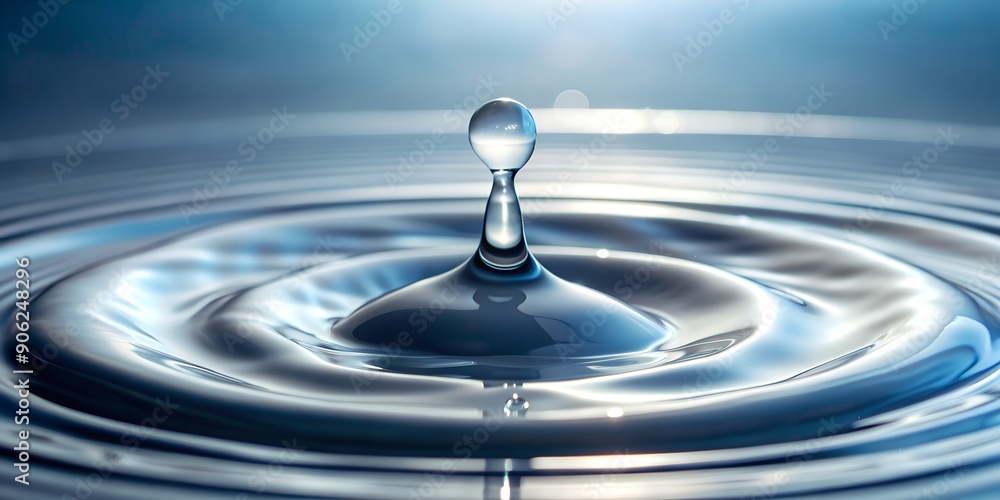 Close Up of White Droplet Blending in Water AI-Created Content Close Up of White Droplet Blending in Water AI-Created Content