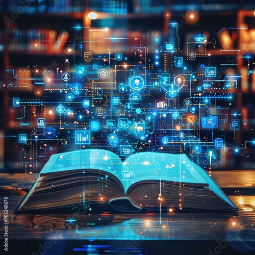 Books and digital screens with access symbols, representing International Day for Universal Access to Information