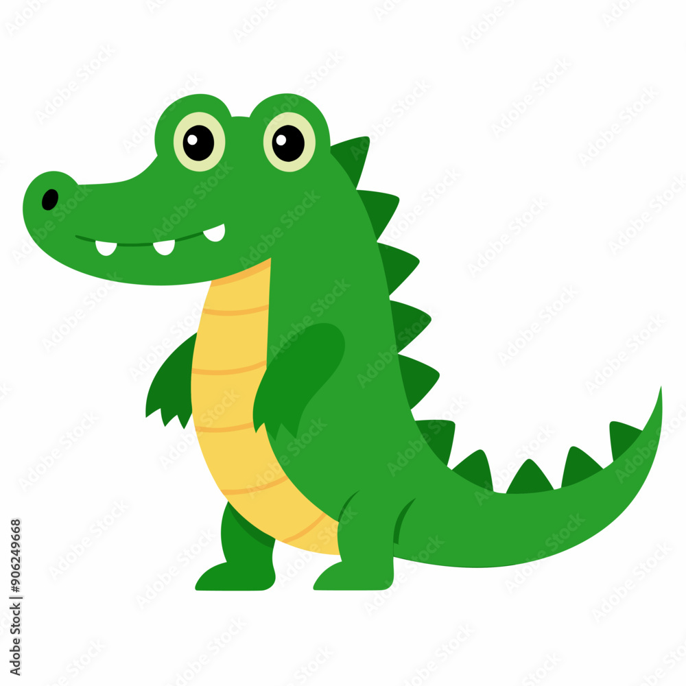 Fototapeta premium Cute Crocodile Vector Illustration