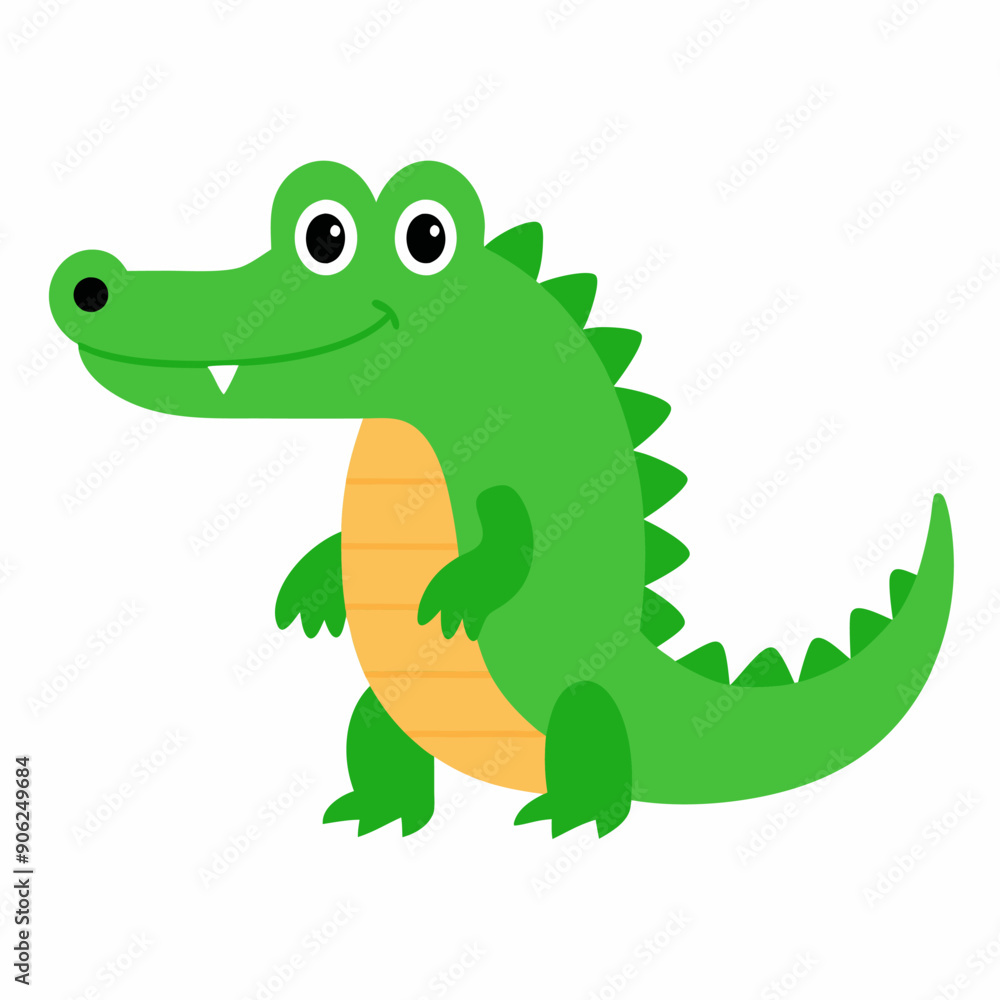 Naklejka premium Cute Crocodile Vector Illustration