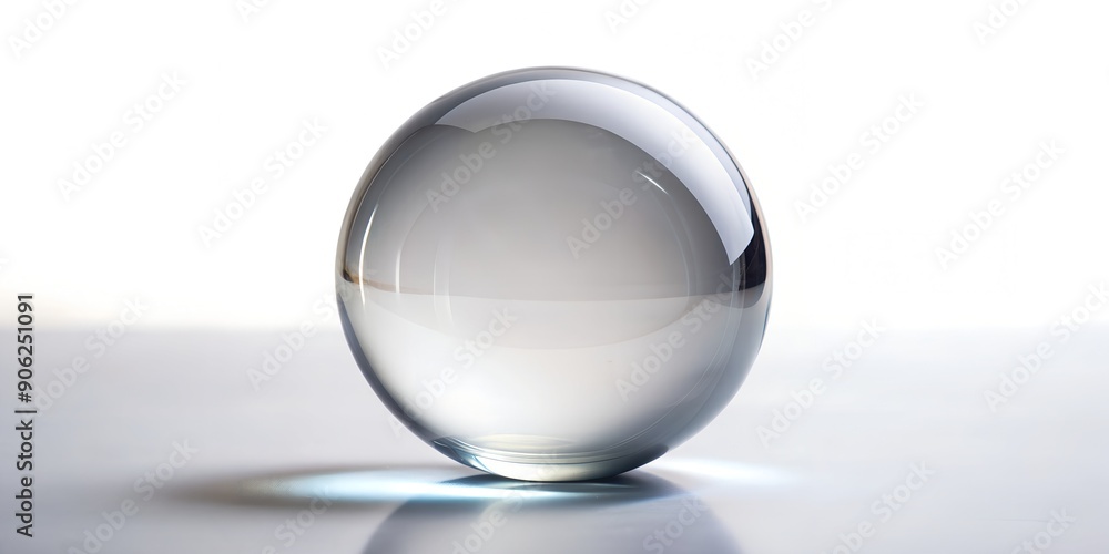 crystal ball on white background Generative AI crystal ball on white background Generative AI