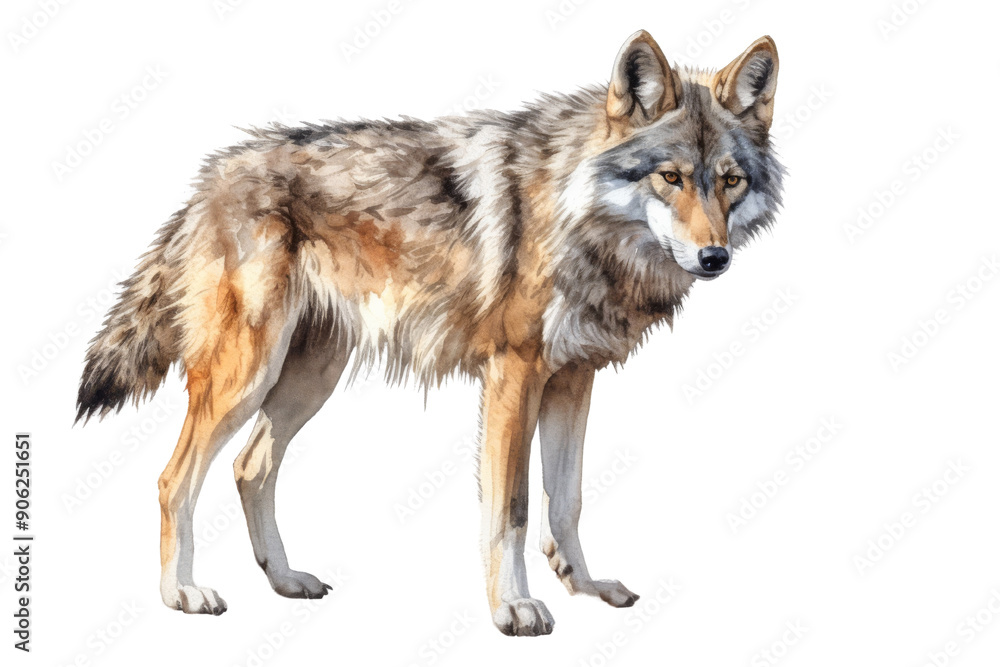 Fototapeta premium wolf isolated on white background
