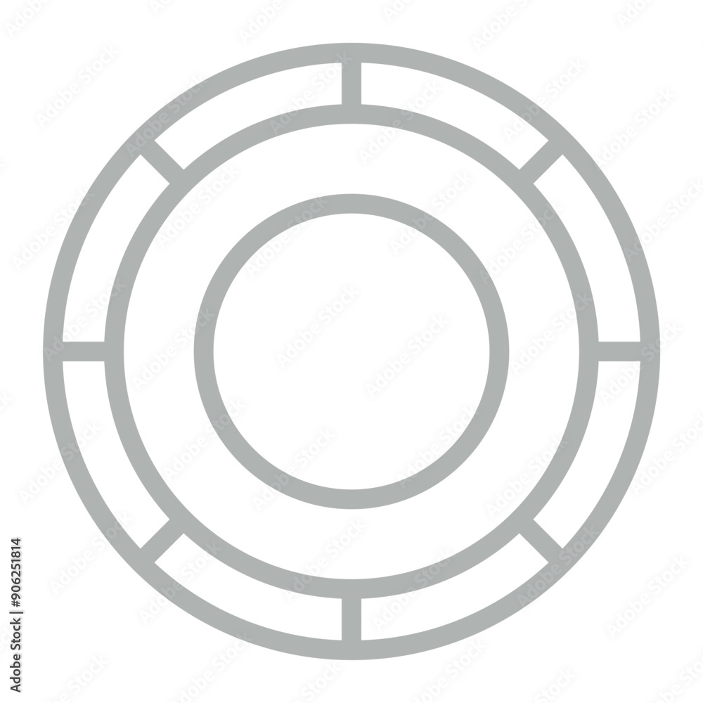 Coin Vector Line Grey Icon Design Coin Vector Line Grey Icon Design