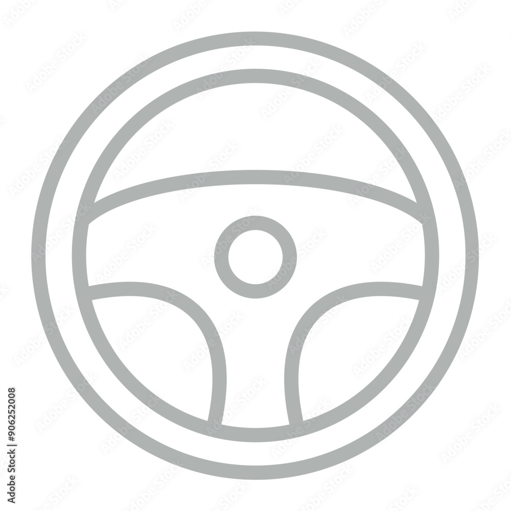 Steering Wheel Vector Line Grey Icon Design Steering Wheel Vector Line Grey Icon Design