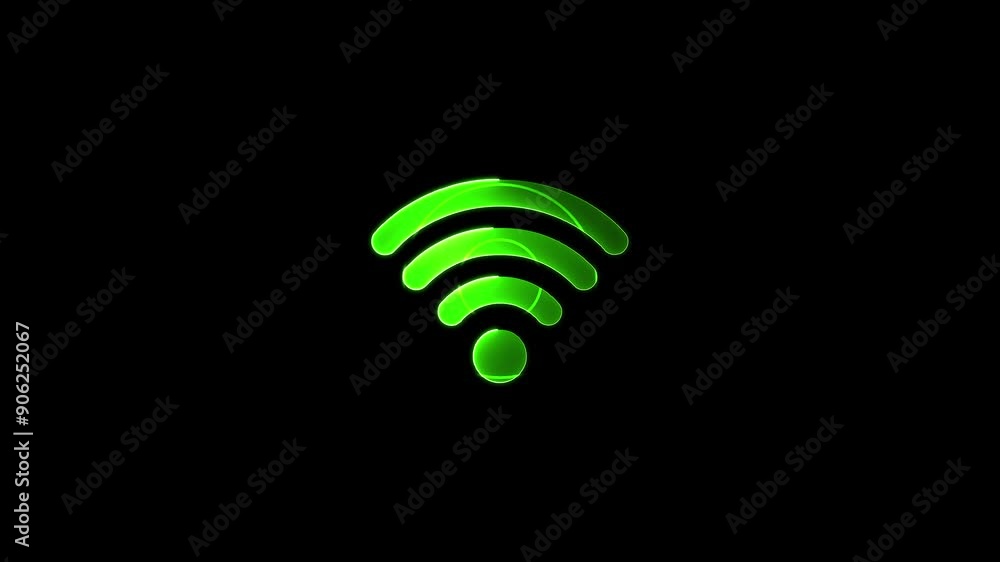 Wifi signals sign spreading animation. Wifi signals sign spreading animation.