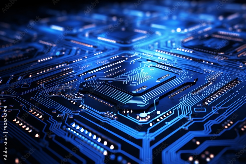Artificial intelligence and microchip technology. Artificial intelligence and microchip technology.