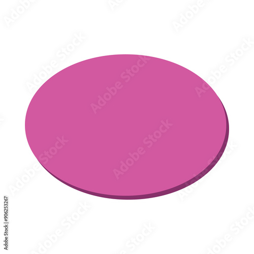 Elipse 2D basic geometry shape vector illustration, ellipse math geometric shape 
