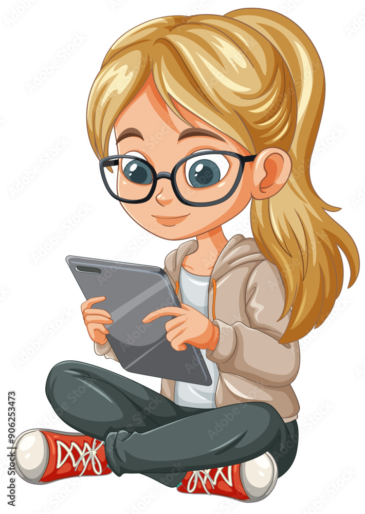 Student Using Tablet for Learning Student Using Tablet for Learning