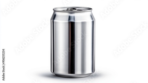 Detailed beer can with a pop-top lid, high-quality clipart, isolated on white background 