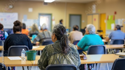Engaging Community Meeting on Disaster Preparedness with Residents Discussing Plans and Resources