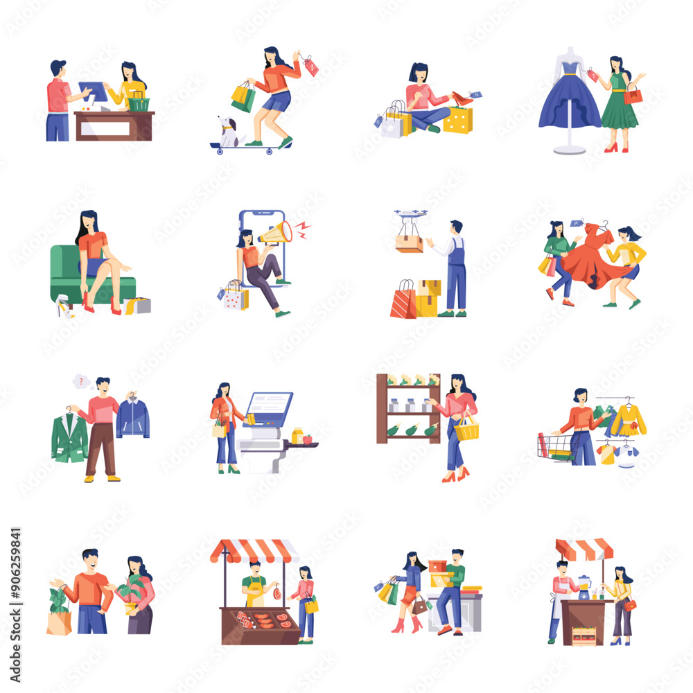 Basic RGBSet of Ecommerce Flat Illustrations
Basic RGBSet of Ecommerce Flat Illustrations