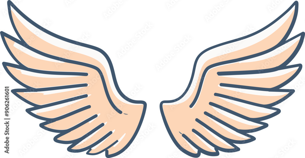 Fototapeta premium 날개 벡터 일러스트 디자