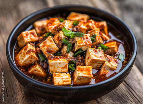 Mapo Tofu, bathed in a rich...