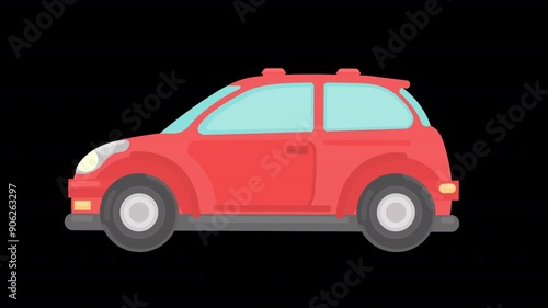 Realistic Car Moving Looping Video 