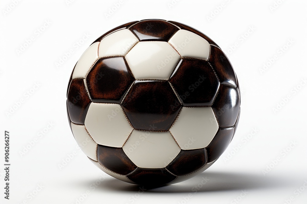 Fototapeta premium Vintage soccer ball and goalpost.