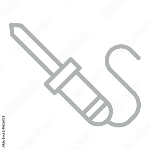 Soldering Vector Line Grey Icon Design