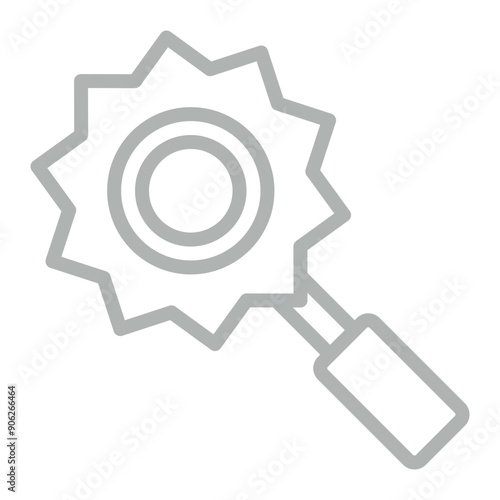 Cutter Vector Line Grey Icon Design