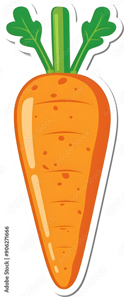 Vibrant Carrot Sticker Icon with Modern and Flat Design Suitable for UI Applications Vibrant Carrot Sticker Icon with Modern and Flat Design Suitable for UI Applications