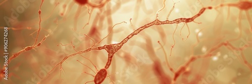 Neurons of Caenorhabditis elegans a transparent free living nematode roundworm approximately 1 mm long photo