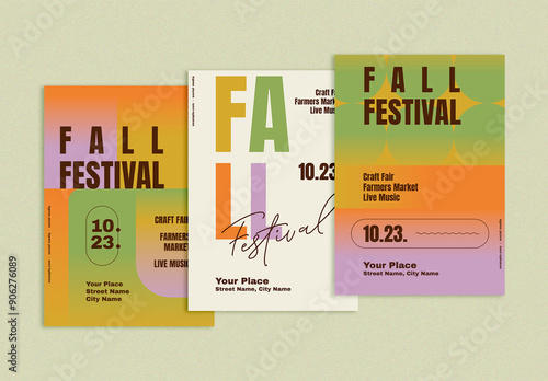 Minimal Fall Festival Flyer Layouts