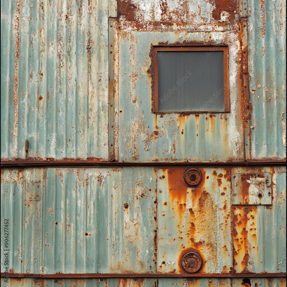 Eerie Abandoned Industrial Building with Rusted Metal and Peeling Paint