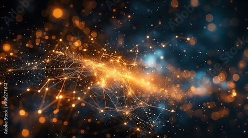 Stock photo of a constellation close-up, stars connected by imaginary lines to form ancient symbols, blending astronomy with mythology