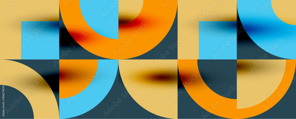 Neo memphis geometric pattern with circles, squares. Pop art abstract background for covers, banners, flyers and posters and other templates Neo memphis geometric pattern with circles, squares. Pop art abstract background for covers, banners, flyers and posters and other templates