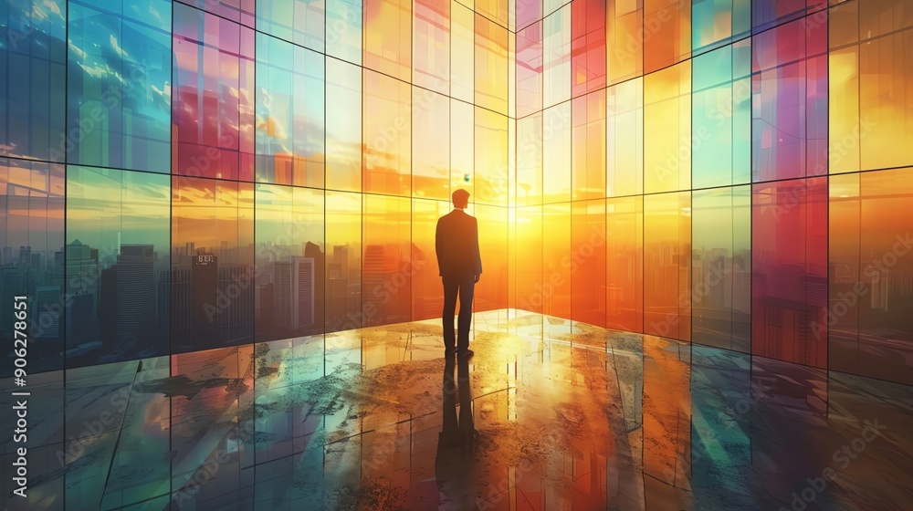 CEO presenting a transformative plan, rightaligned, pastel background, high resolution, more clarity with clear light and sharp focus , high detailed , CEO presenting a transformative plan, rightaligned, pastel background, high resolution, more clarity with clear light and sharp focus , high detailed ,
