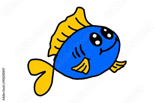  Cute Cartoon Character a fish
