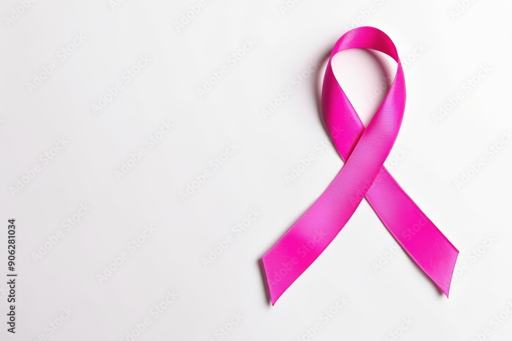 pink satin ribbon Isolated on white background breast cancer awareness symbol pink satin ribbon Isolated on white background breast cancer awareness symbol