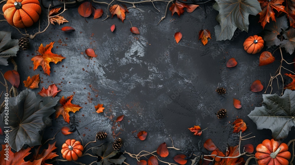 Blank Background with Halloween Frame Blank Background with Halloween Frame