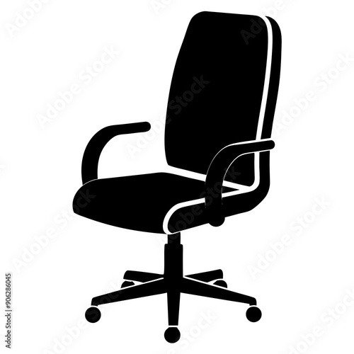 create a office chair silhouette  vector illustration