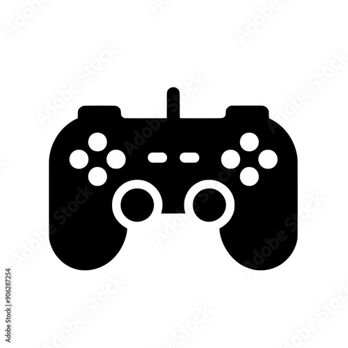 game controller silhouette vector illustration isolated gaming conecpt