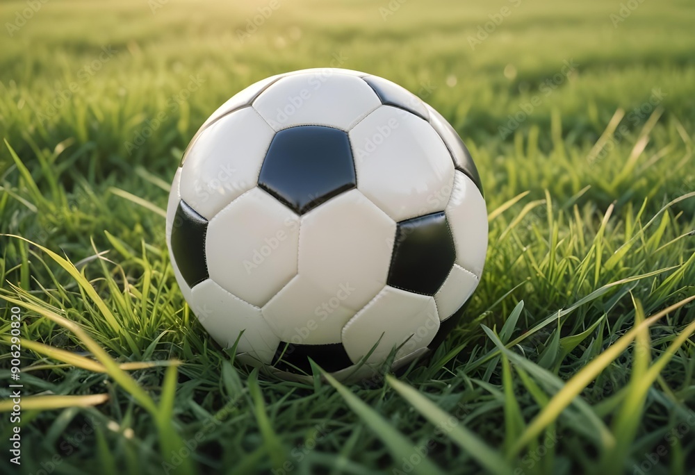 soccer ball on grass soccer ball on grass