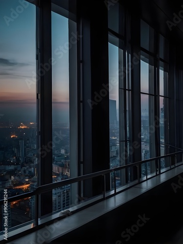 A window that overlooks the city 