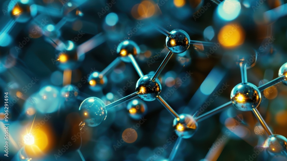 A close-up of a coordination complex, showing the central metal ion and its surrounding ligands A close-up of a coordination complex, showing the central metal ion and its surrounding ligands