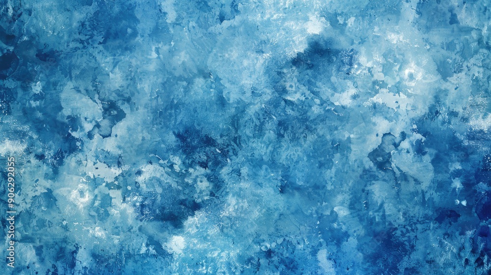 Textured paper with a cool blue watercolor mottled background Textured paper with a cool blue watercolor mottled background