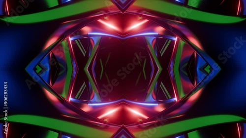 Pulsating futuristic technology structure VJ seamless loop background1-4