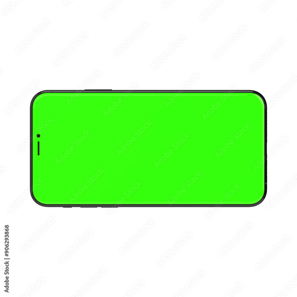 Phone landscape clear perspective greenscreen Phone landscape clear perspective greenscreen