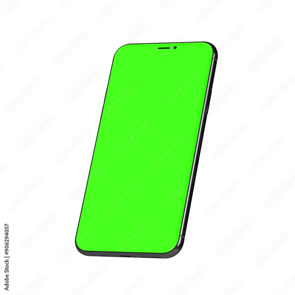 Phone leaned left clear perspective greenscreen Phone leaned left clear perspective greenscreen