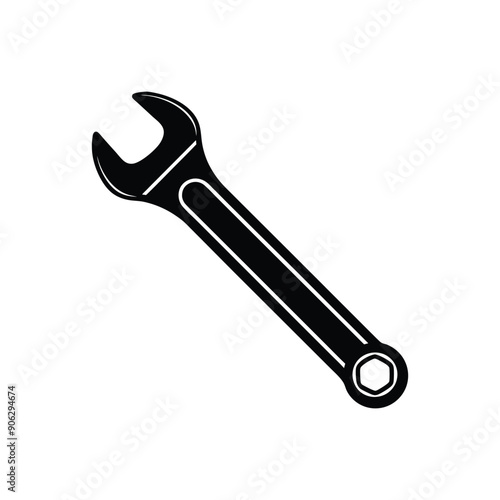 a silhouette of a wrench 