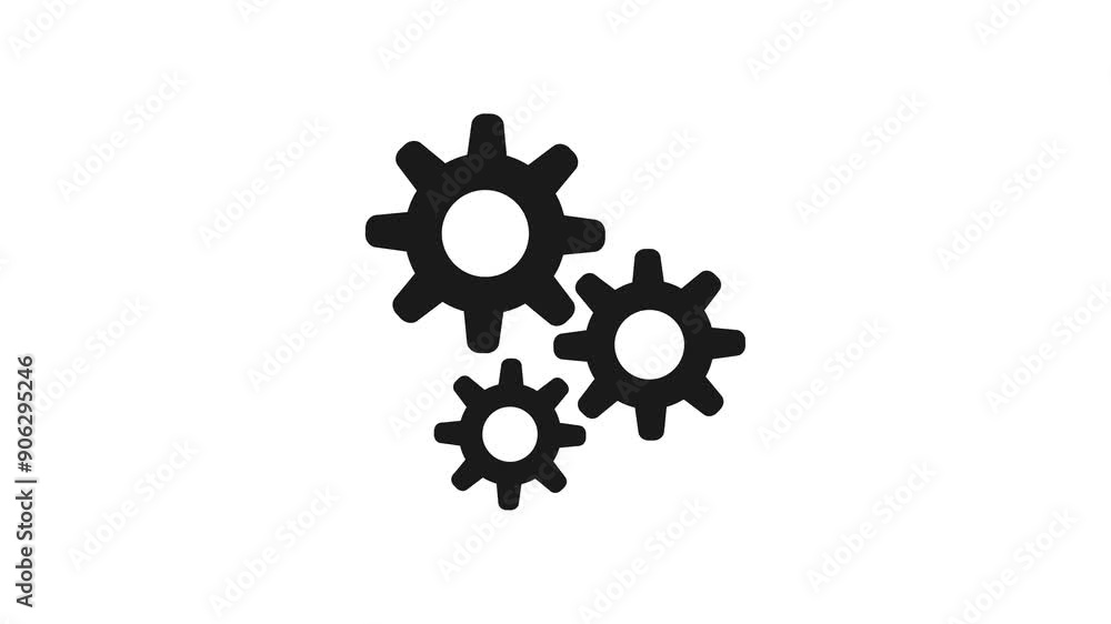 Setting, workflow, process icon. Motion graphic design. 4k. Setting, workflow, process icon. Motion graphic design. 4k.