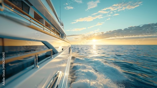 A yacht with sea and the sky : Generative AI